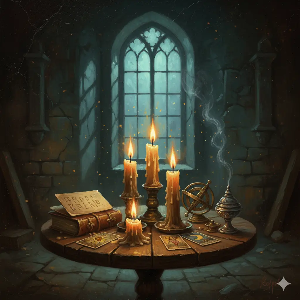 Raum mit vier Schatten