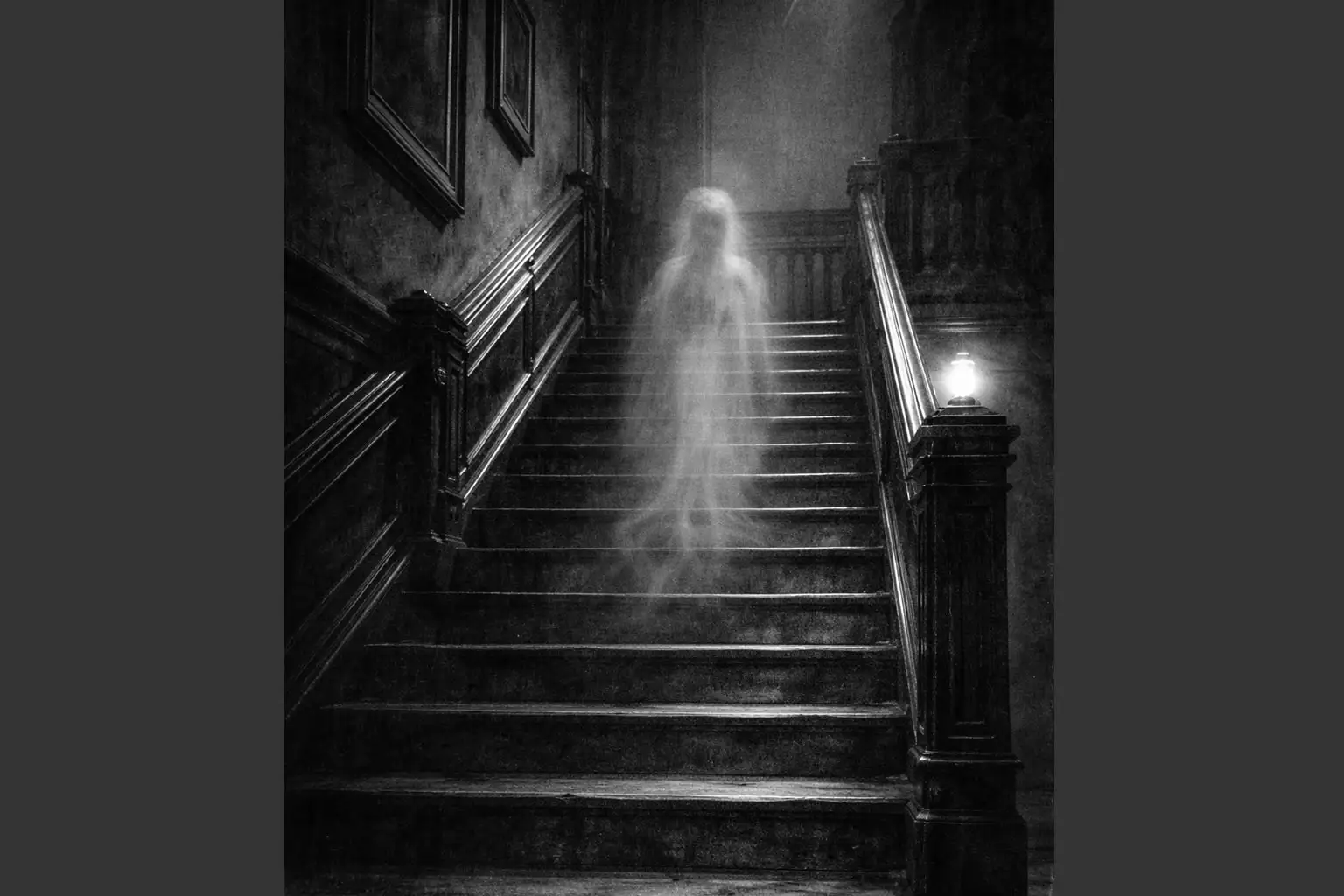 Symbolische Darstellung einer historischen Geistererscheinung, (KI-generierte Illustration)