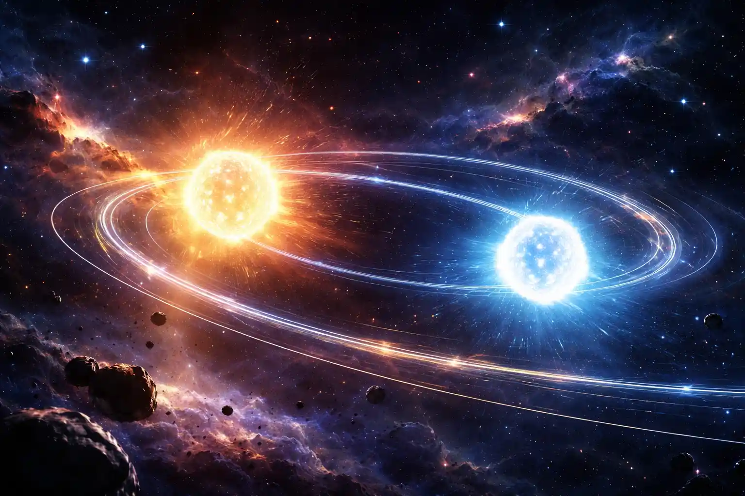 Gravitations Anomalie bei Doppelsternen