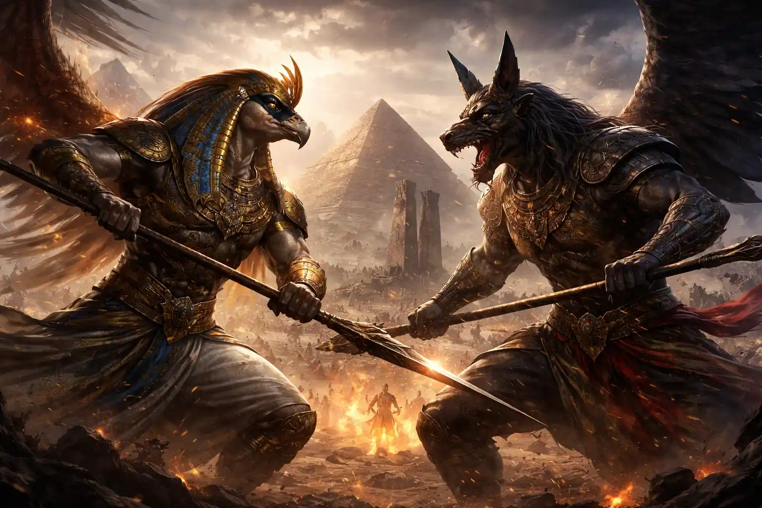 Horus und Seth der göttliche Kampf